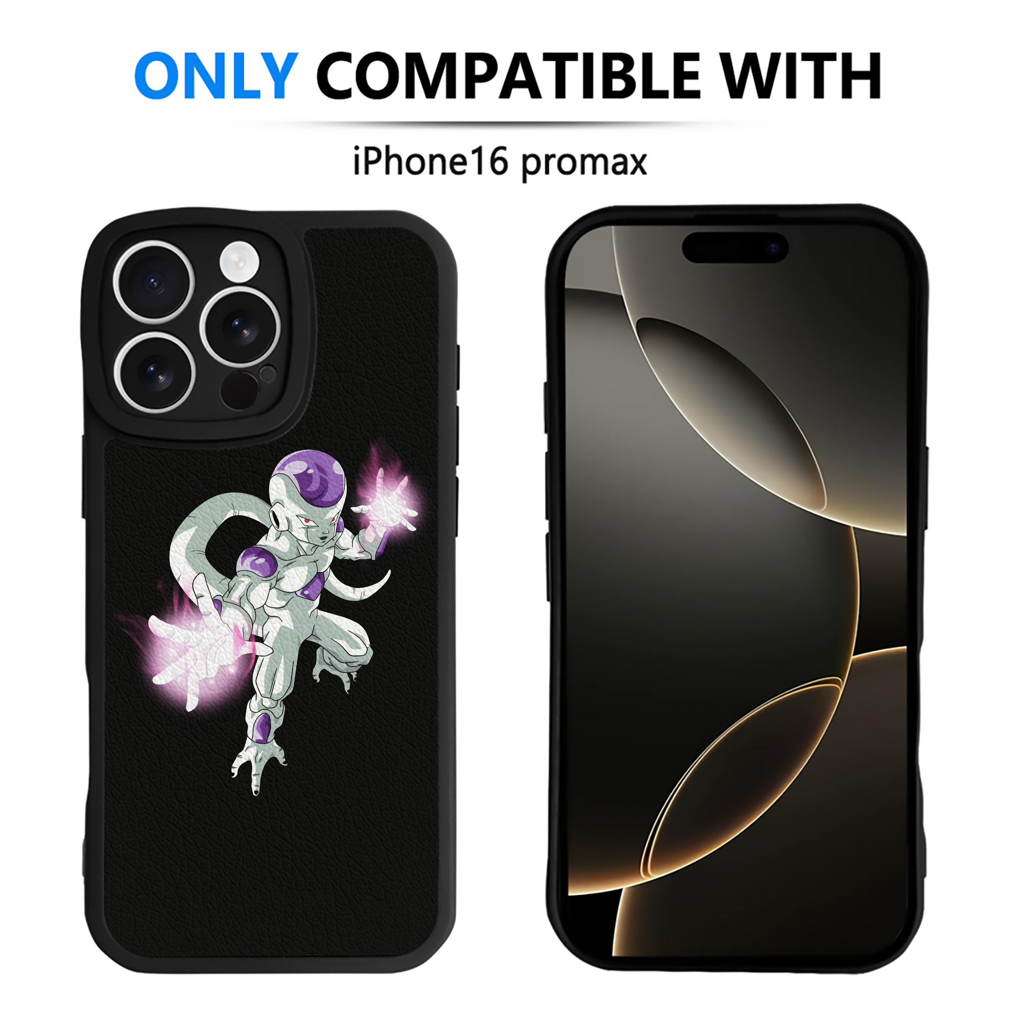 （画像用） ドラゴンボール フリーザ DRAGON BALL Frieza 【iPhone 16シリーズ対応】シリコンスマホケース（レザー調） 材質：シリコン